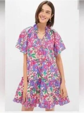 Hyacinth House Vibrant Floral Mini Dress XL